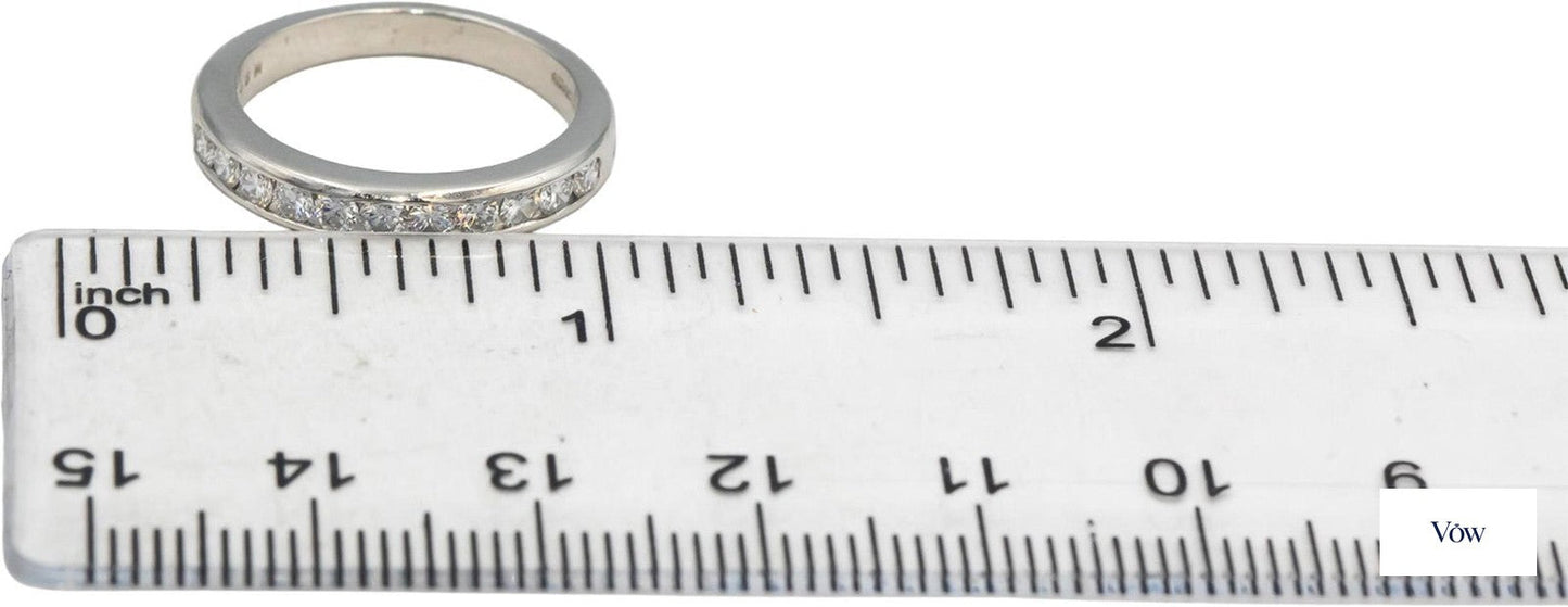 Tiffany & Co. Round Diamond Channel Band — 0.44ct Platinum — Authentic Pre-Owned