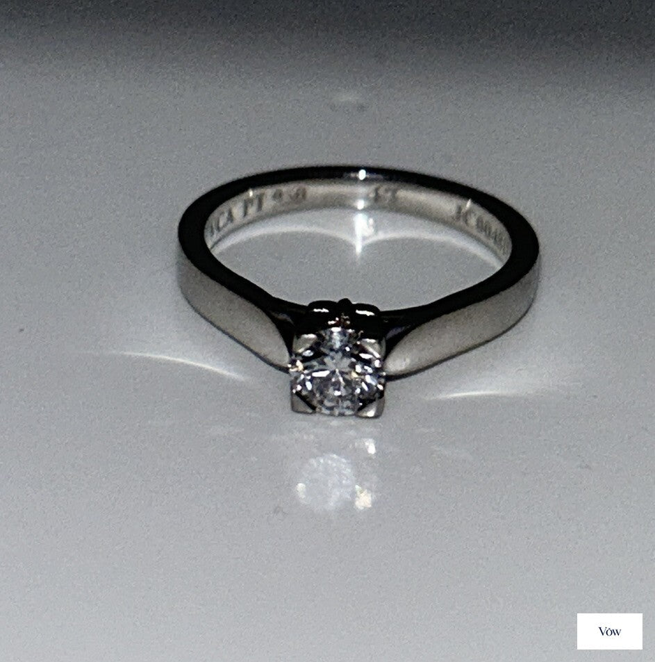 Van Cleef & Arpels Round Diamond Ring — 0.30ct, Platinum — Authentic Pre-Owned