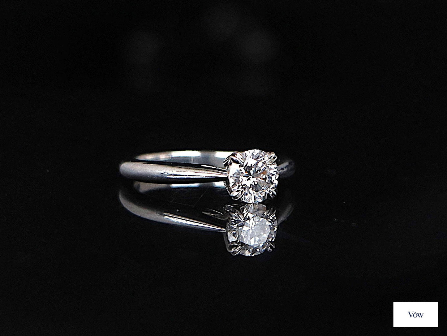 Harry Winston Round Diamond Solitaire — 0.55ct, Platinum — Authentic Pre-Owned