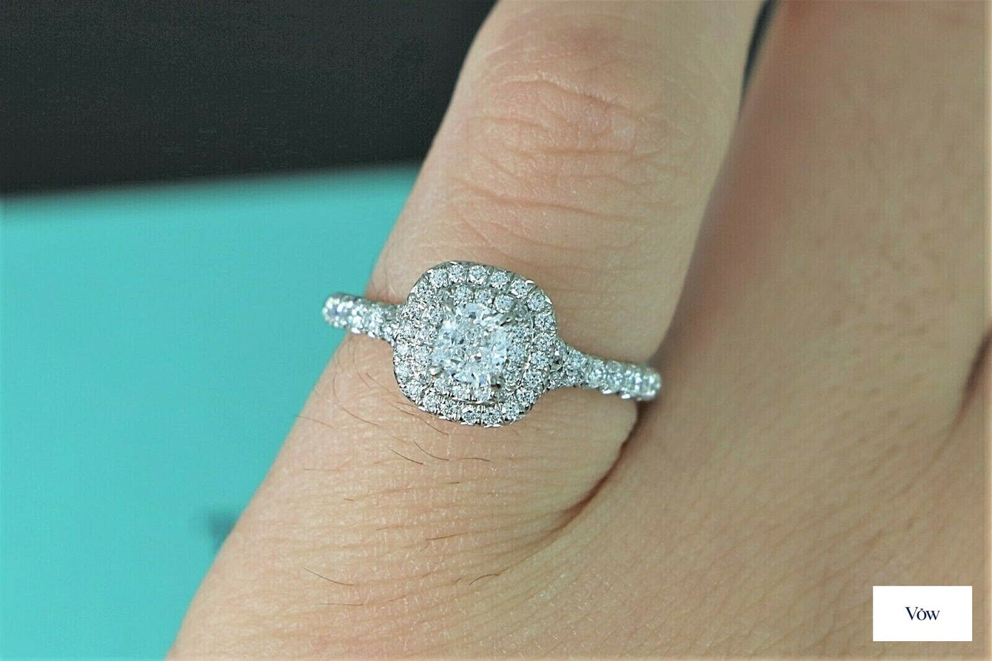 Tiffany & Co. Cushion Diamond Ring — 0.57ct Platinum — Authentic Pre-Owned