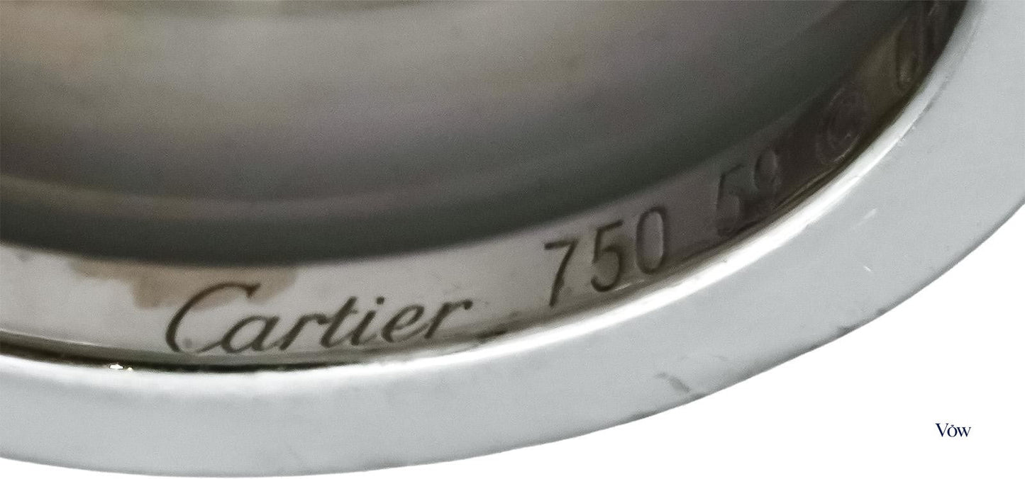Cartier Diamond Band Ring — 0.25ct Round, 18k White Gold — Authentic Pre-Owned