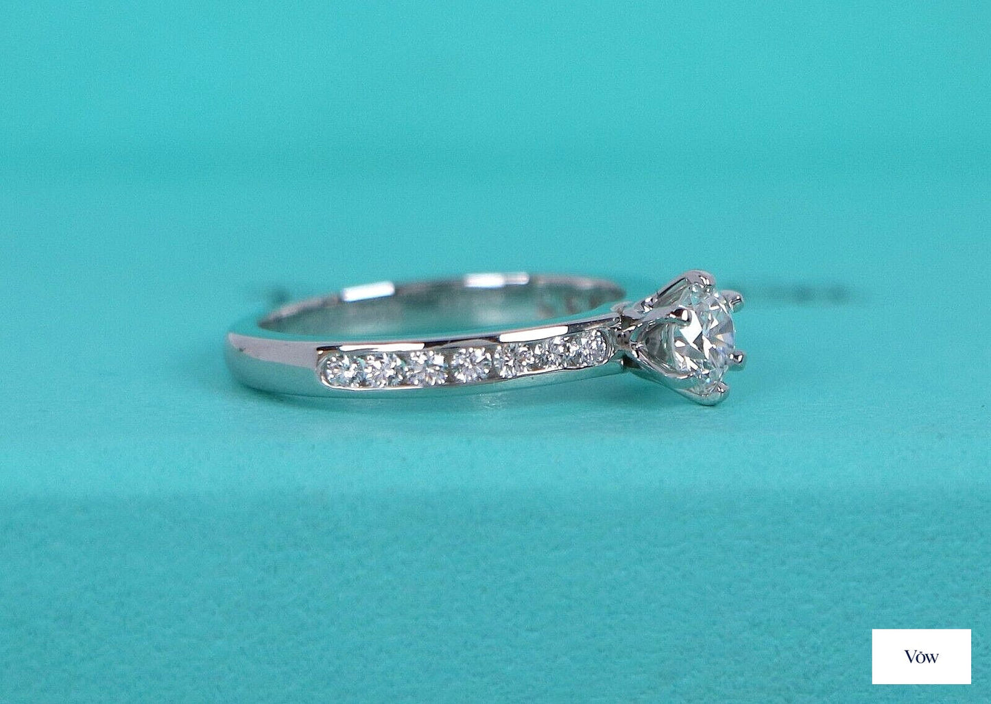 Tiffany & Co. Channel Set Diamond Ring — 0.35ct Round, Platinum — Authentic Pre-Owned