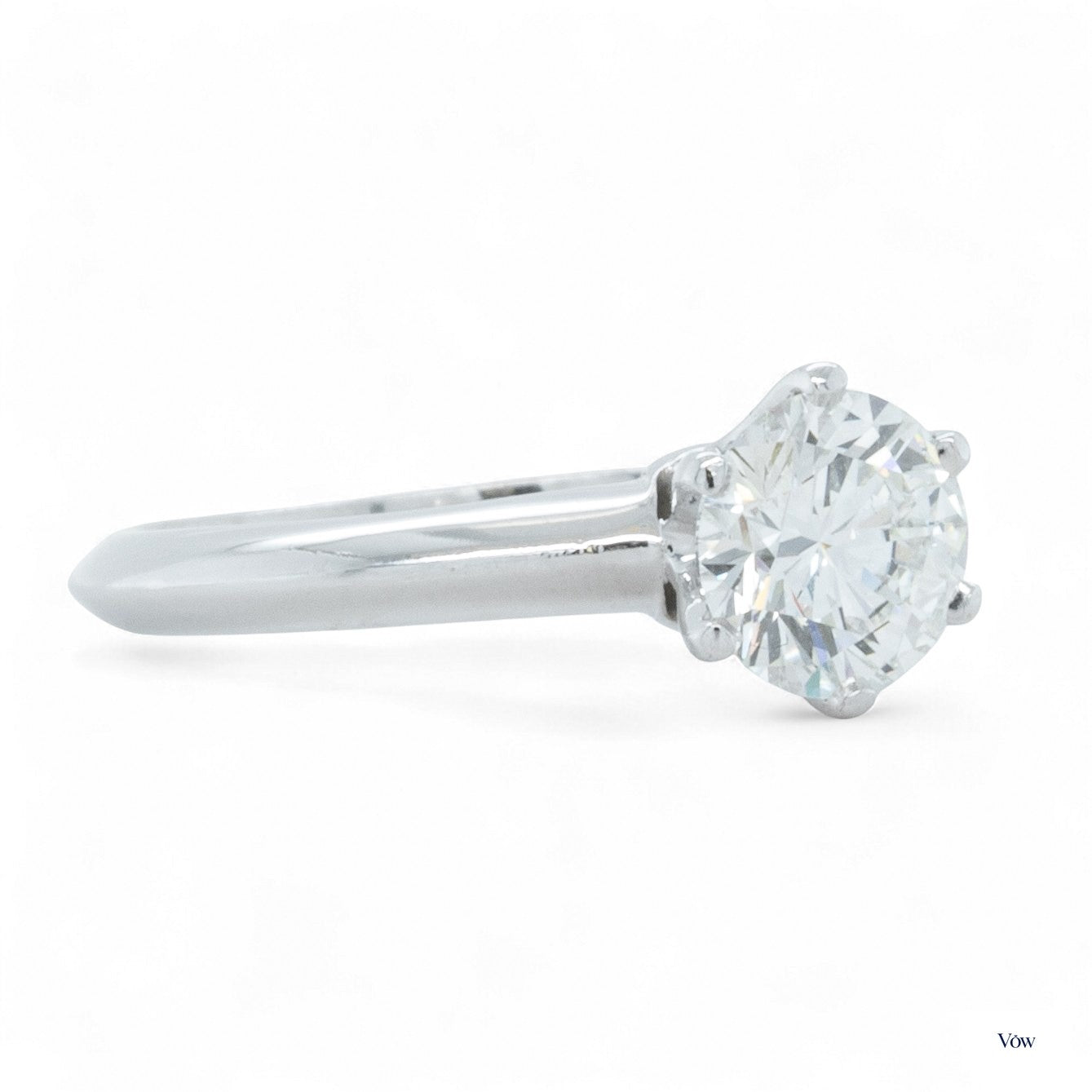 Tiffany & Co. Round Diamond Engagement Ring — 0.95ct, Platinum — Authentic Pre-Owned