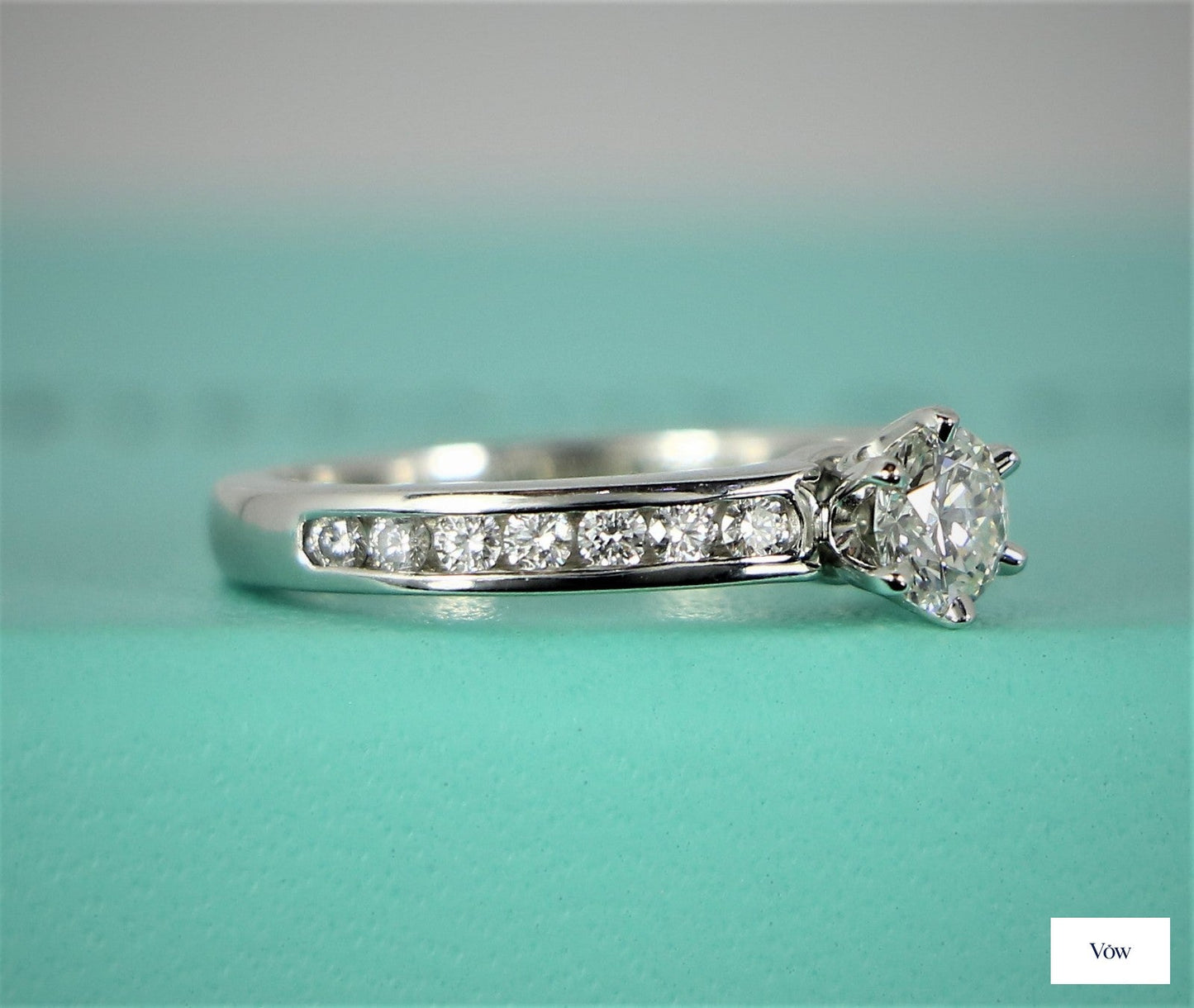 Tiffany & Co. Channel Set Diamond Ring — 0.32ct Round, Platinum — Authentic Pre-Owned