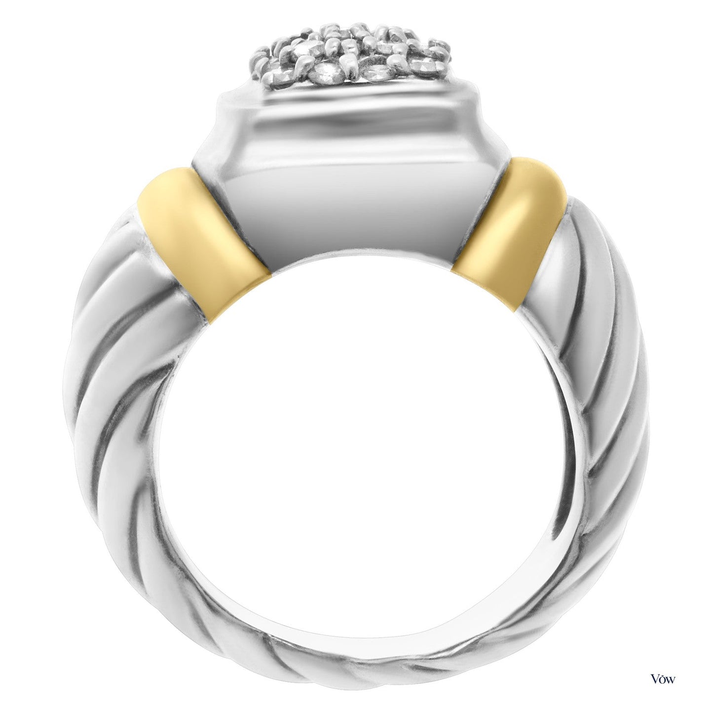 David Yurman Spiral Diamond Ring — 0.21ct, 18K Yellow Gold — Authentic Pre-Owned