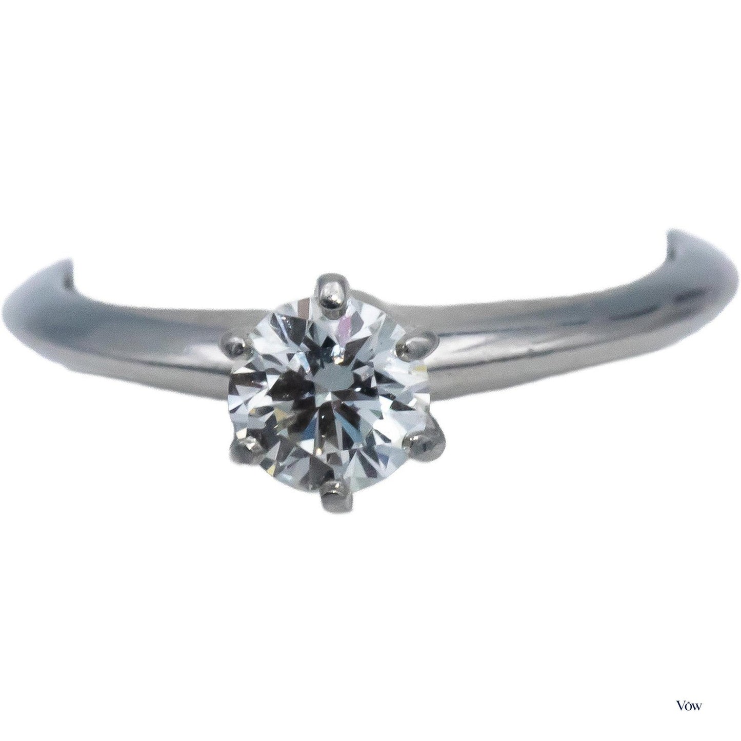 Tiffany & Co. Solitaire — 0.47ct Round Diamond, Platinum — Authentic Pre-Owned