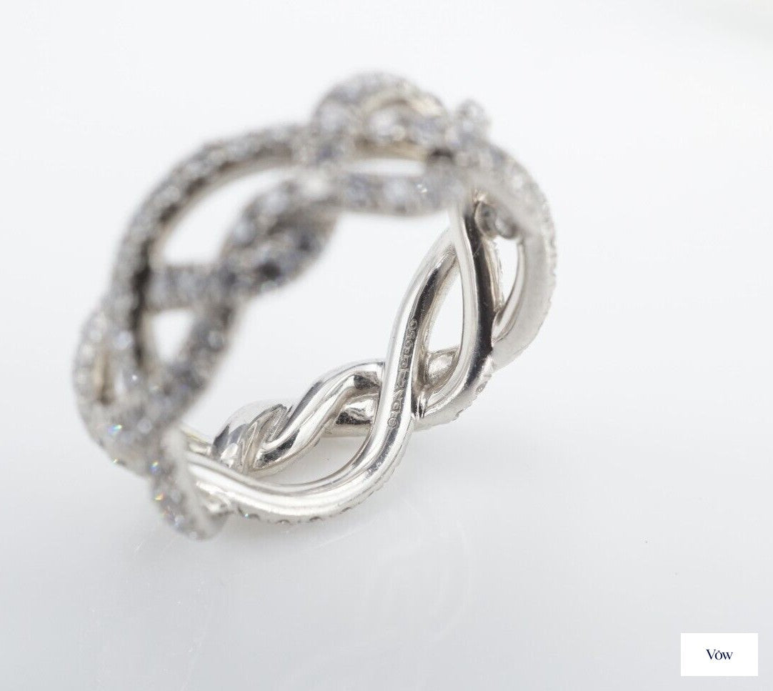 David Yurman Wisteria Diamond Band — 1.16ct, Platinum — Authentic Pre-Owned