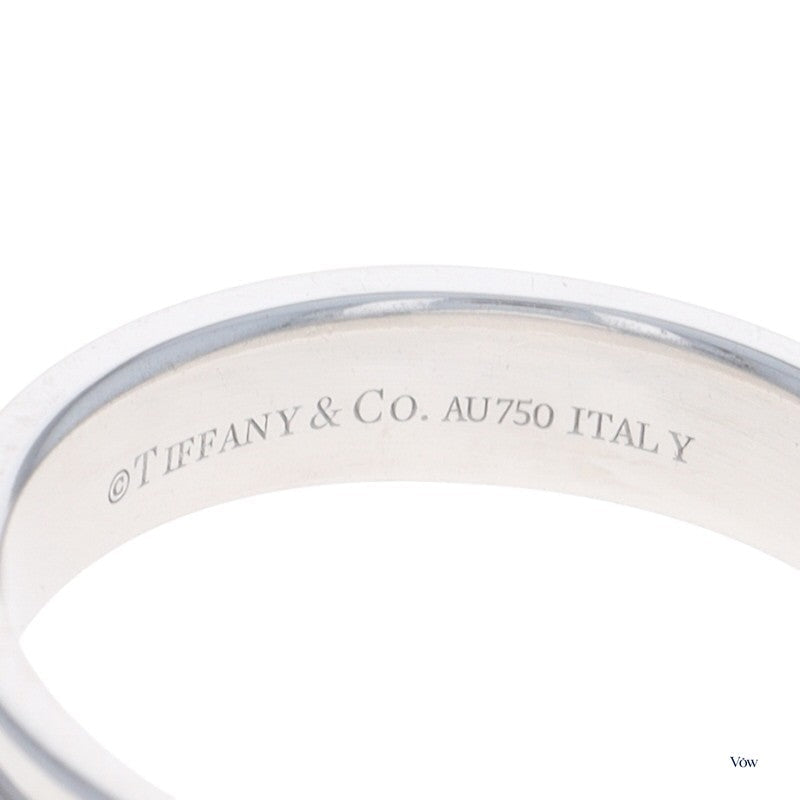 Tiffany & Co. T Narrow Diamond Band — 0.13ct Round, 18k White Gold — Authentic Pre-Owned