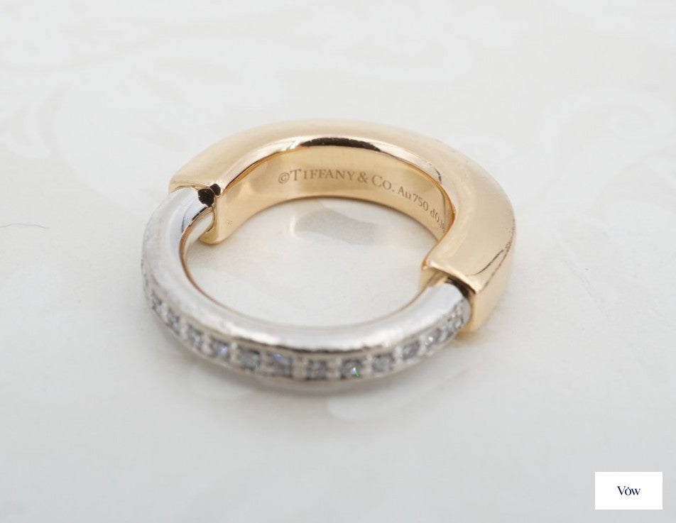 Tiffany & Co. Lock Diamond Ring — 0.81ct, 18k White Gold — Authentic Pre-Owned