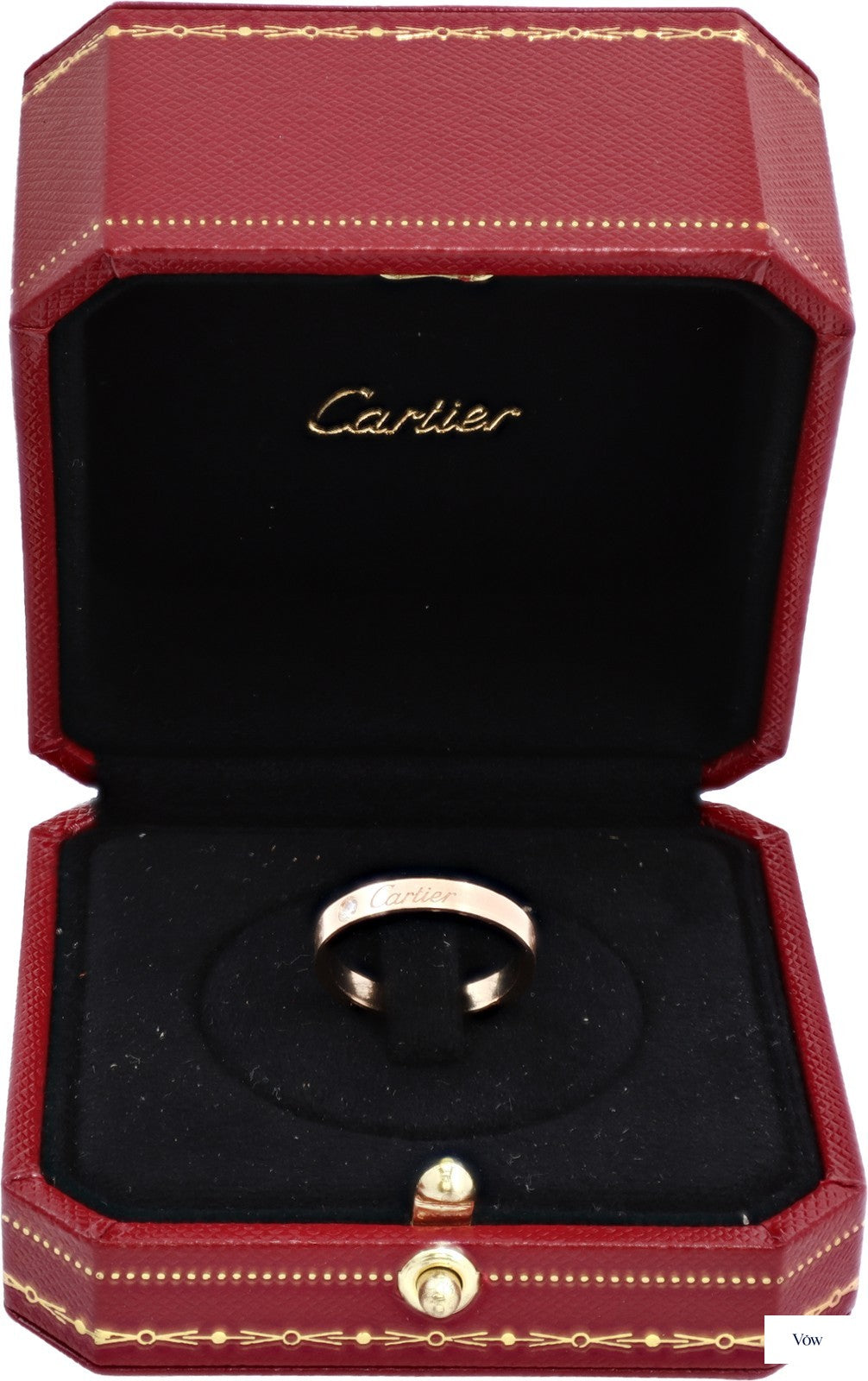 Cartier C de Cartier Diamond Ring — 18k Rose Gold, Size 6.25 — Authentic Pre-Owned