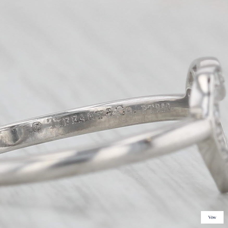 Tiffany & Co. Open Heart Diamond Ring — 0.06ct, Platinum — Authentic Pre-Owned