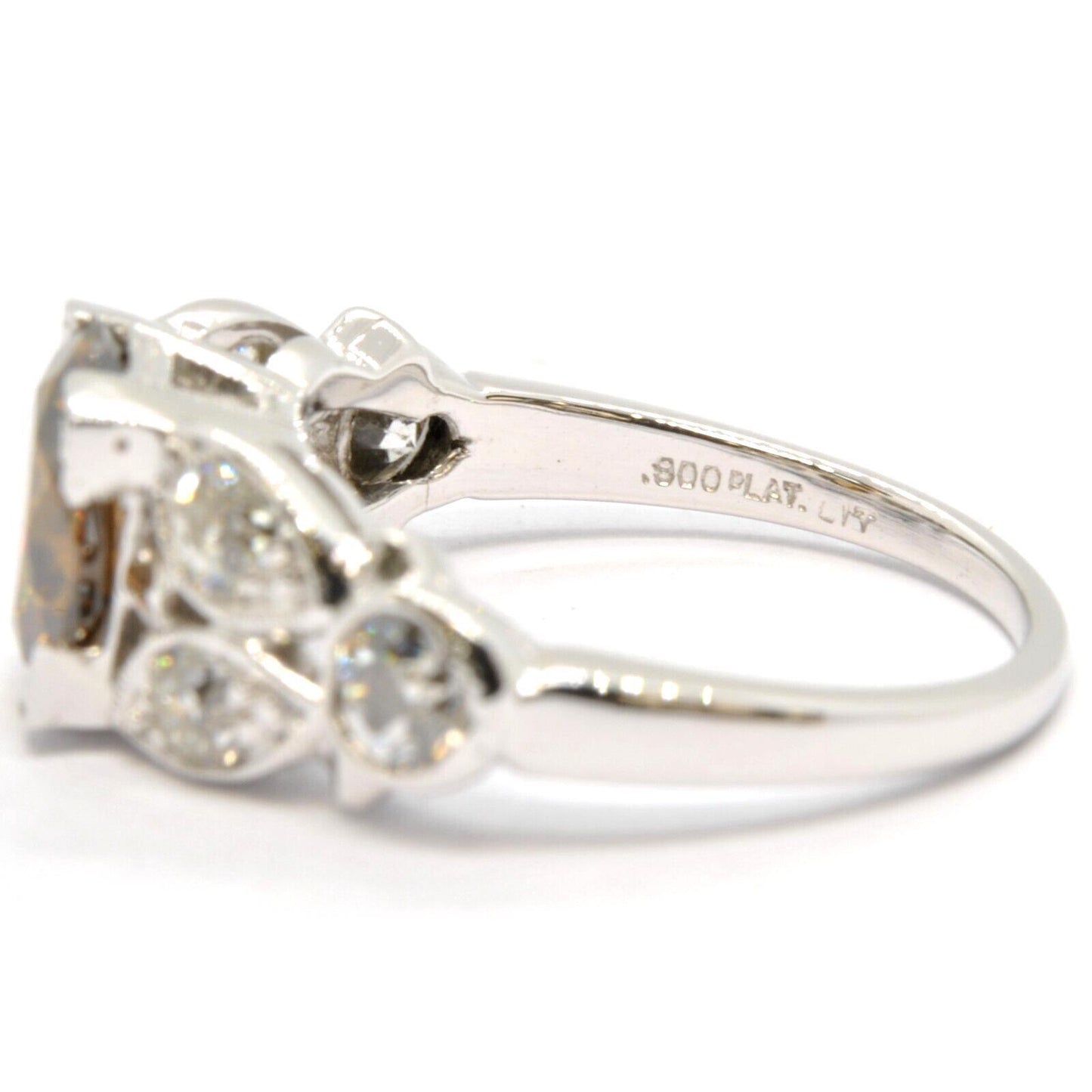 2.16ct Round Brilliant Fancy Dark Yellowish Brown Diamond Ring — GIA Certified, Platinum