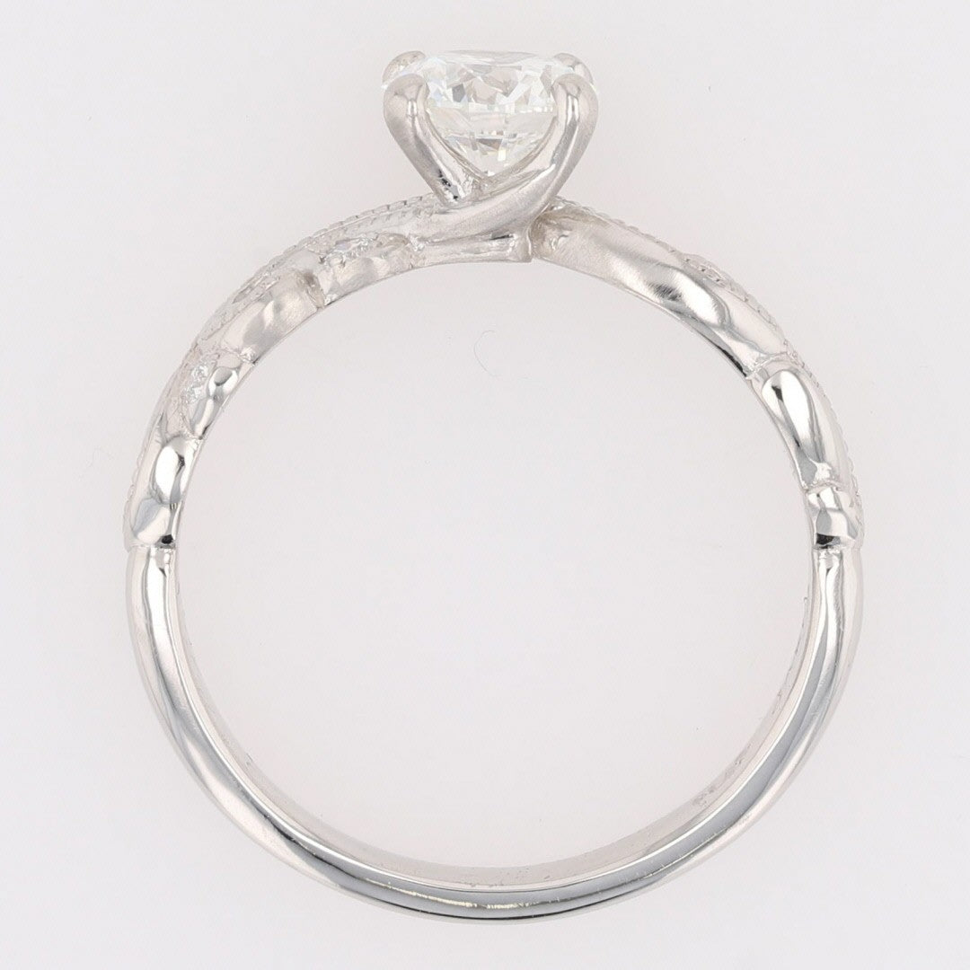 1.00ct Round Brilliant Diamond Solitaire with Accents Ring — GIA Certified, Platinum