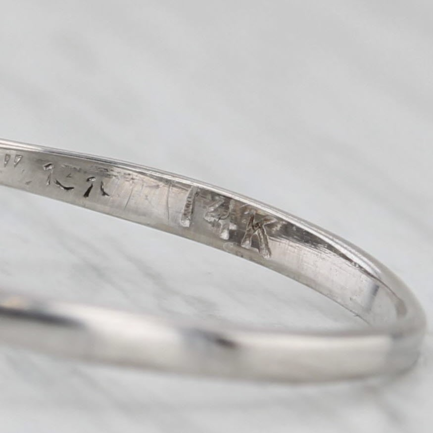 0.46ct Round Brilliant Art Deco Diamond Ring — GIA Certified, 14k White Gold