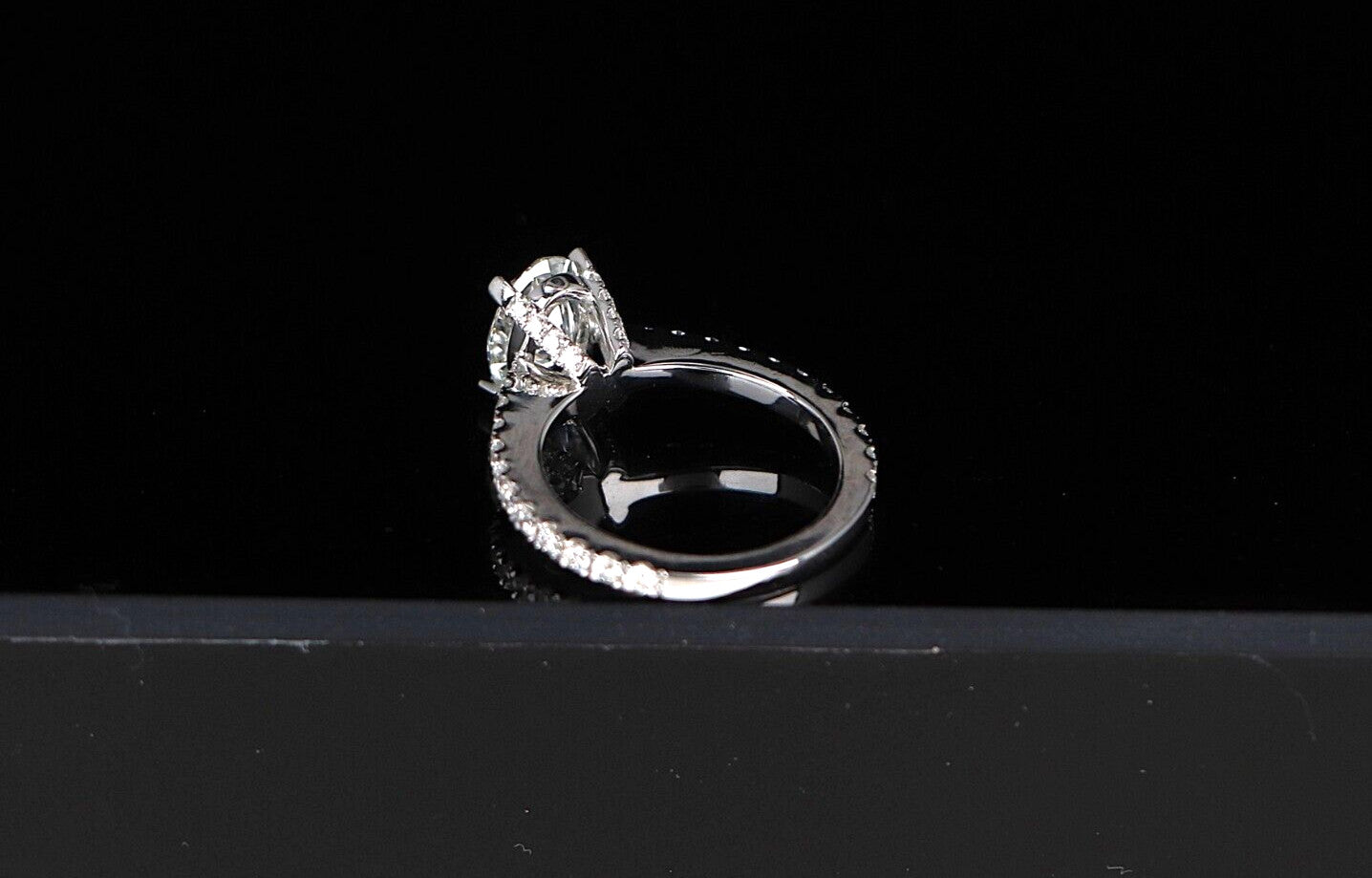 1.51ct Oval Brilliant Diamond Engagement Ring — GIA Certified, 14k White Gold
