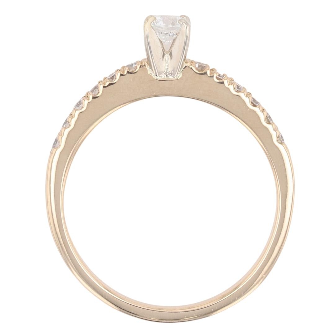 0.26ct Round Brilliant Diamond Solitaire Ring — GIA Certified, 14k Yellow Gold
