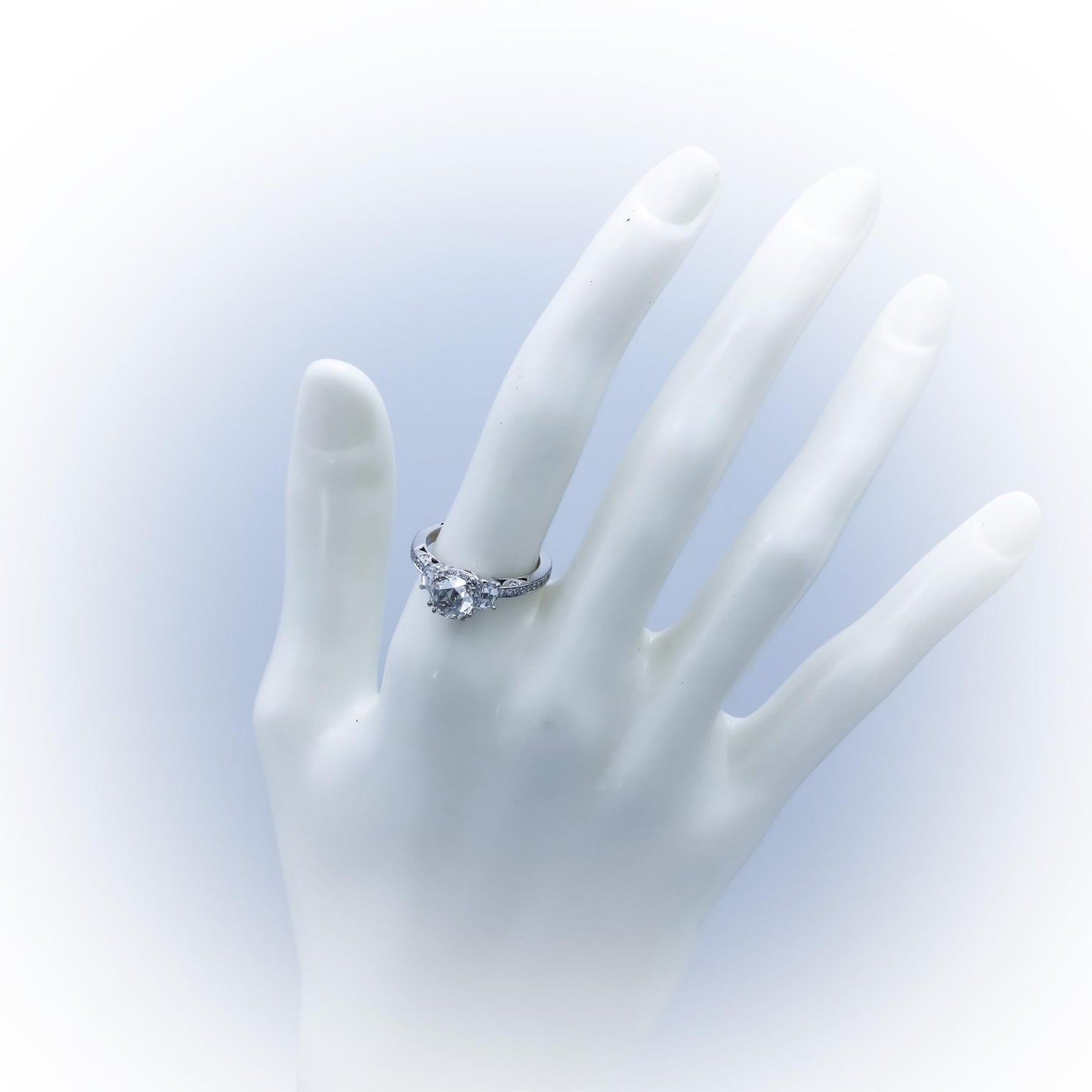 1.01ct Round Modified Brilliant Diamond Engagement Ring — GIA Certified, 18k White Gold