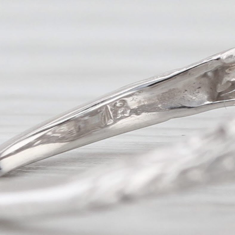 0.67ct Old European Brilliant Diamond Art Deco Ring — GIA Certified, 18k White Gold