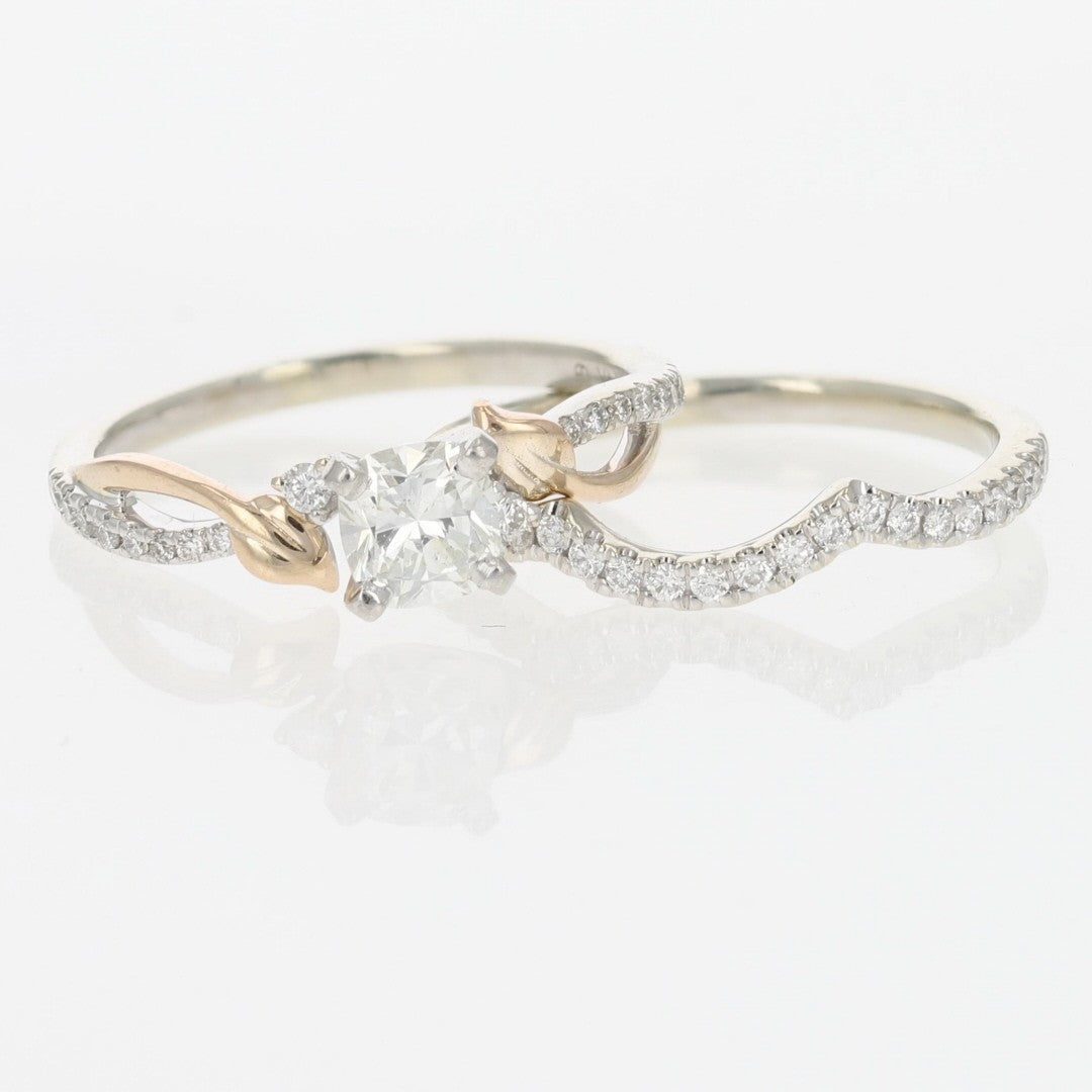 0.50ct Cushion Brilliant Diamond Solitaire with Accents Ring — GIA Certified, 14k Multi-Tone Gold