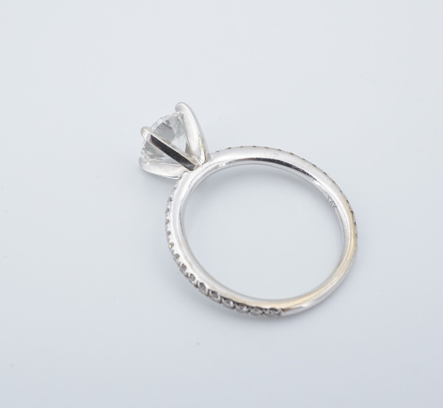 1.26ct Round Brilliant Diamond Solitaire Ring — GIA Certified, 14k White Gold
