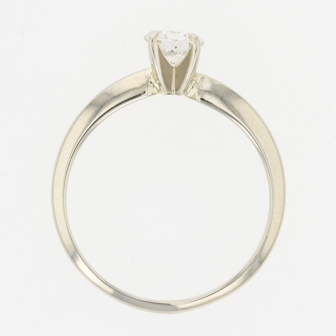 0.71ct Round Brilliant Diamond Solitaire Ring — GIA Certified, 14k White Gold