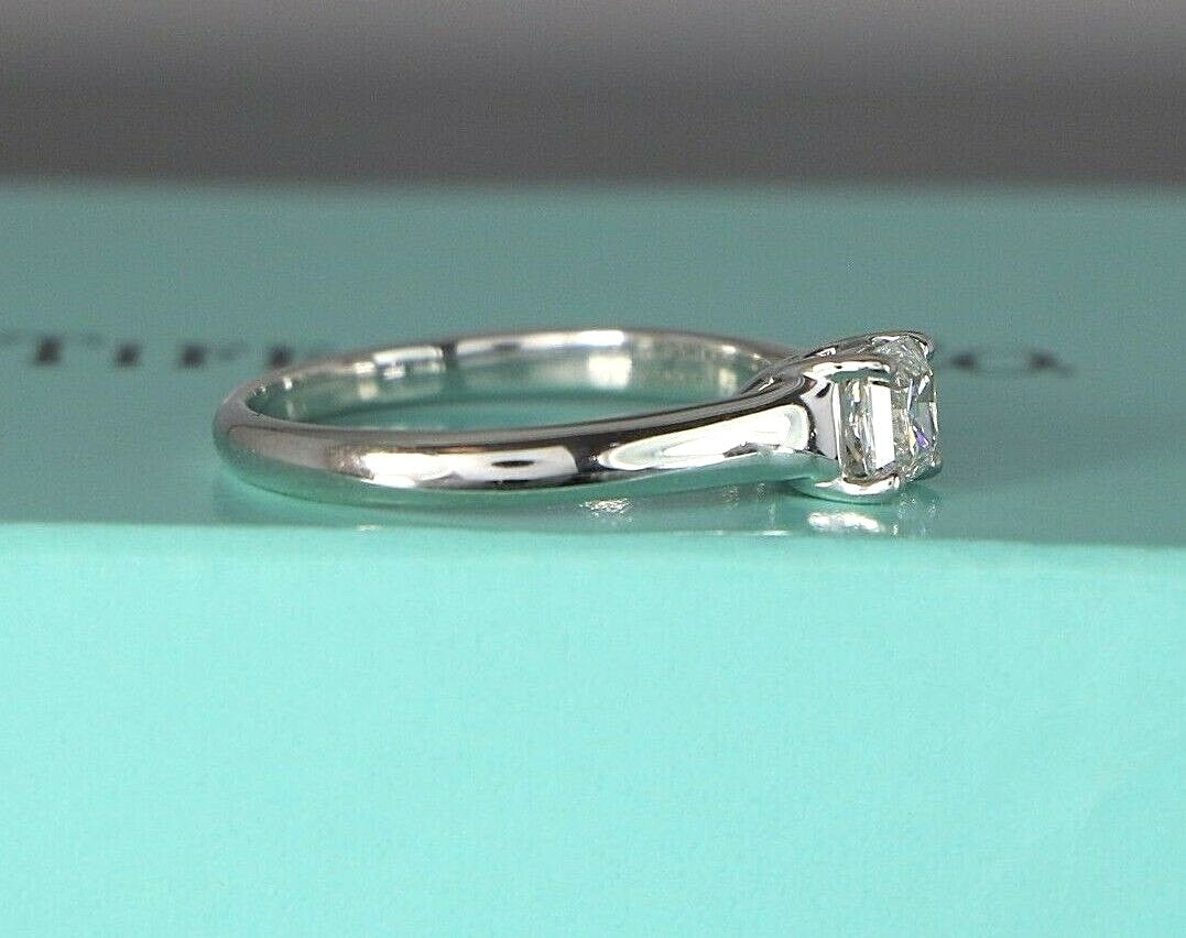 0.49ct Cut-Cornered Square Diamond Lucida Ring — GIA Certified, Platinum