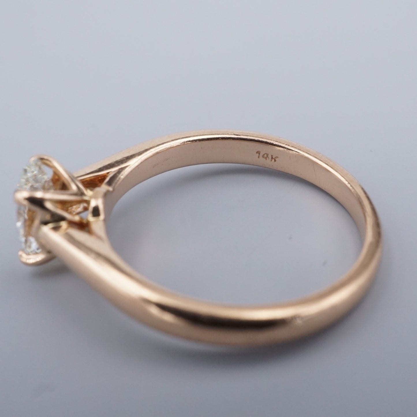 0.70ct Oval Brilliant Diamond Solitaire Ring — GIA Certified, 14k Rose Gold