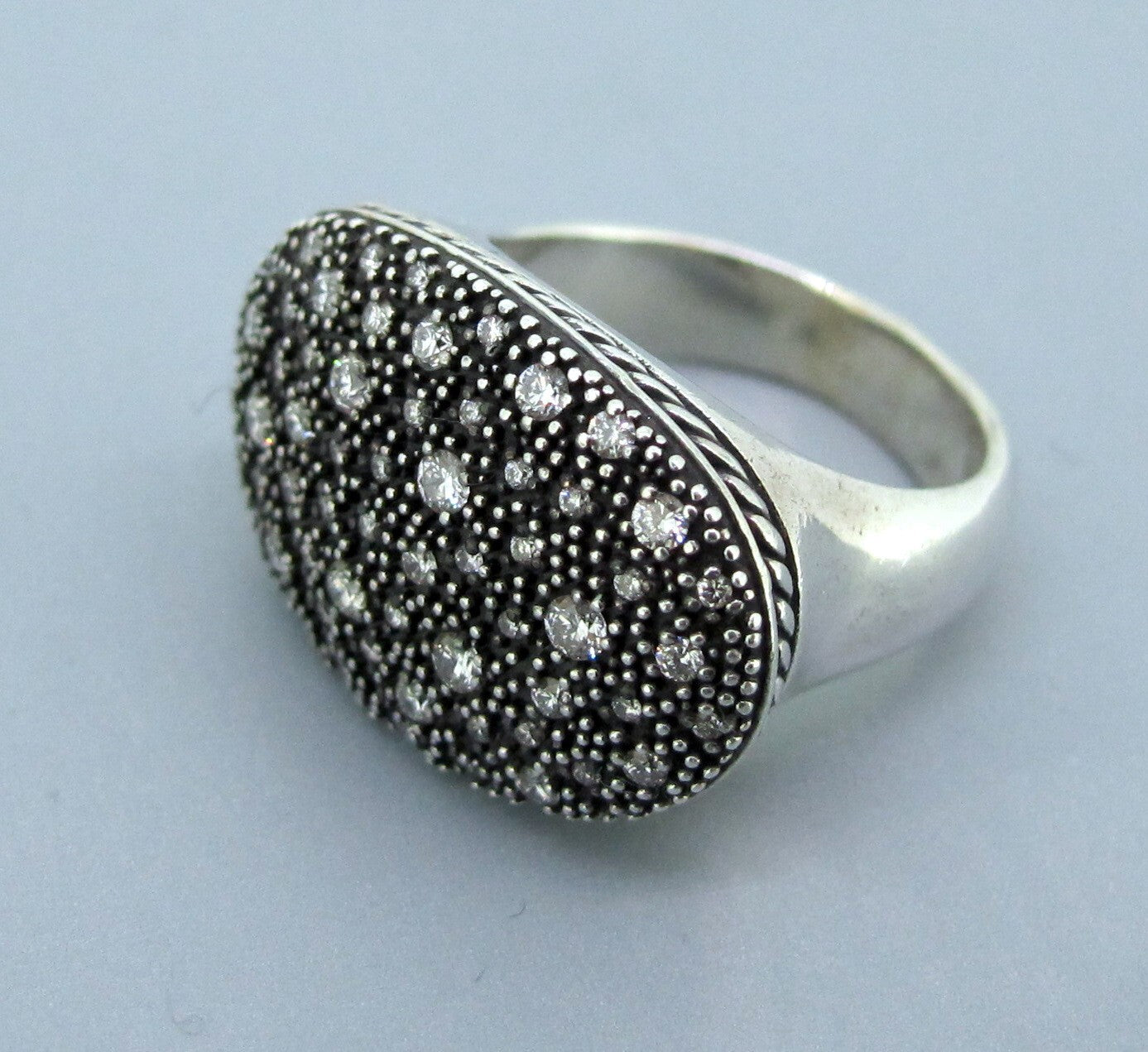 David Yurman Midnight Melange — 1.00ct Round Diamonds, Sterling Silver — Authentic Pre-Owned