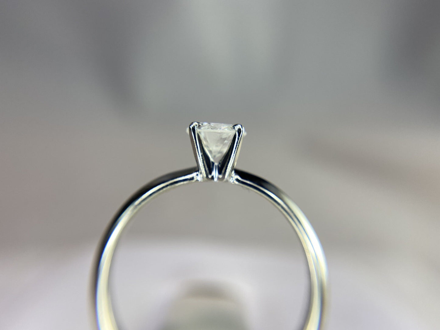 0.47ct Round Brilliant Diamond Solitaire Ring — GIA Certified, 14k White Gold