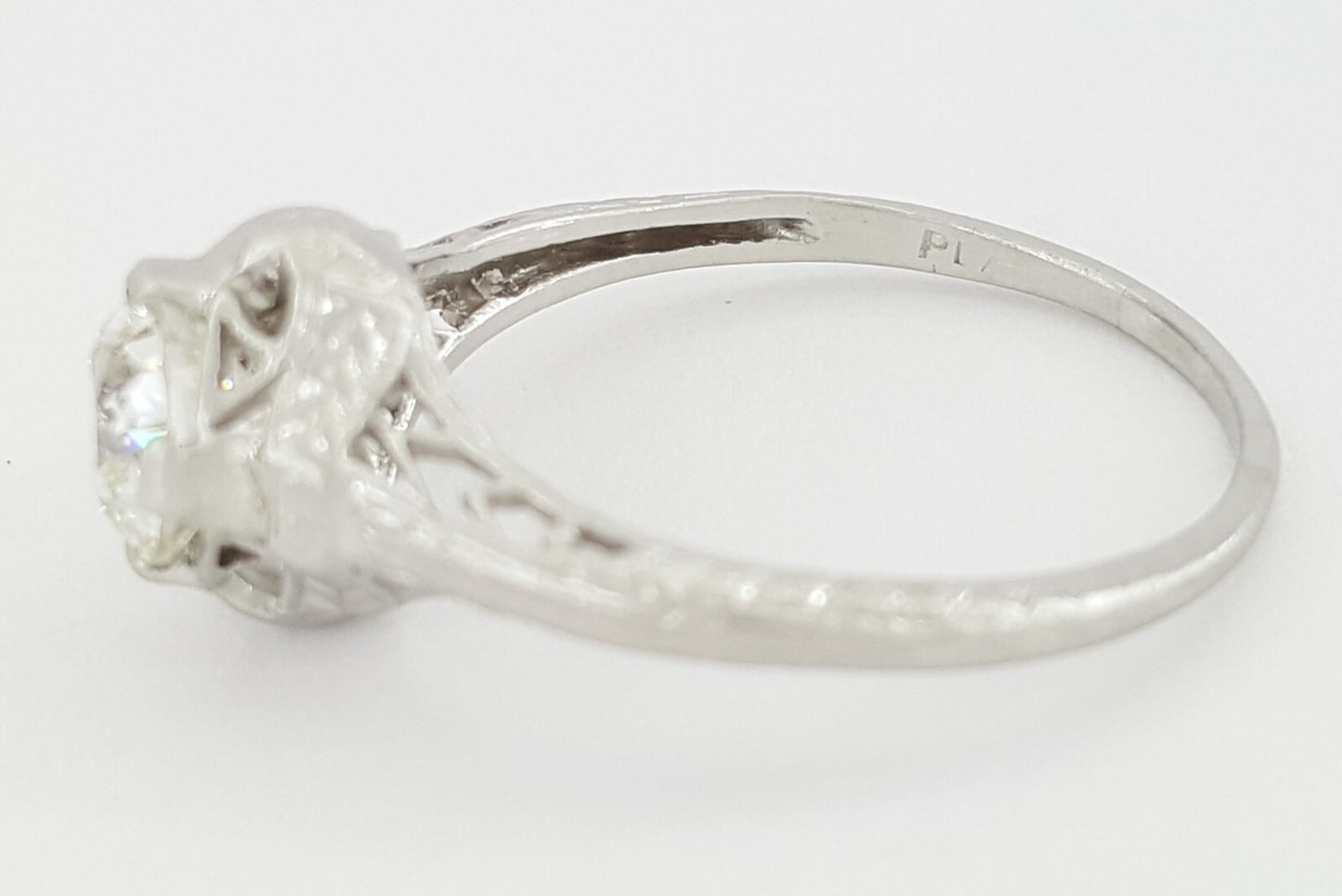 0.88ct Old European Brilliant Diamond Solitaire Ring — GIA Certified, Platinum