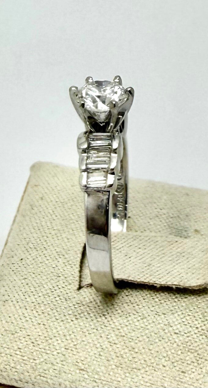 0.78ct Round Brilliant Diamond Engagement Ring — GIA Certified, Platinum