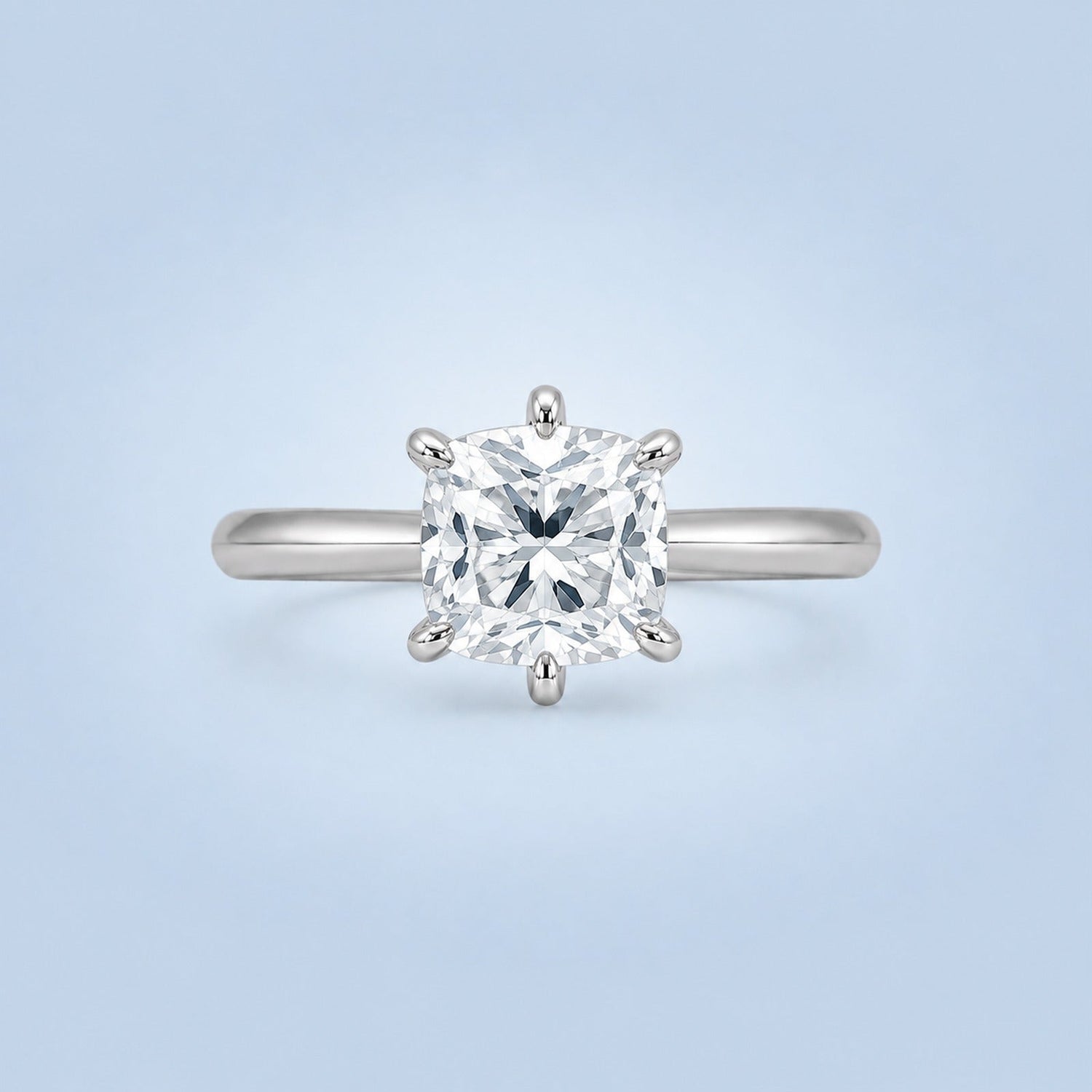 shape-cushion diamond ring