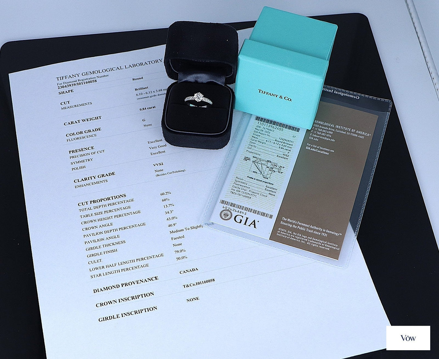Tiffany & Co. Round Diamond Engagement Ring — 0.84ct Platinum — Authentic Pre-Owned