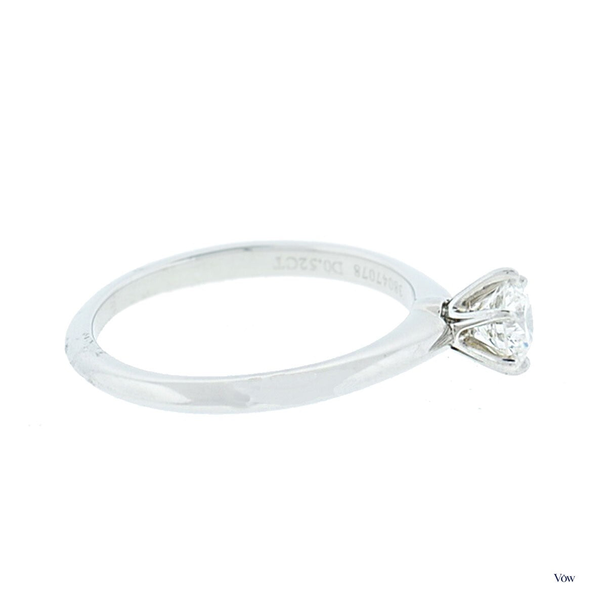 Tiffany & Co. Round Diamond Solitaire — 0.52ct, Platinum — Authentic Pre-Owned