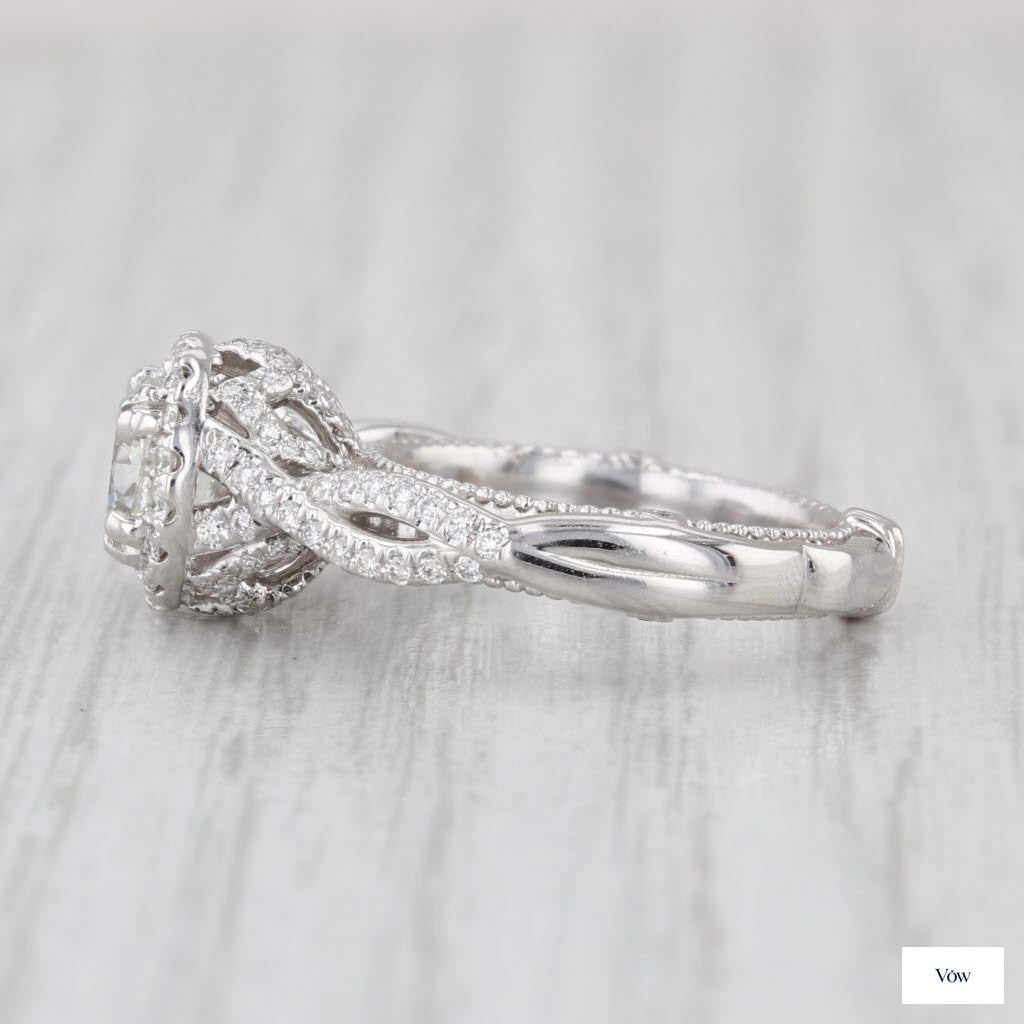 Verragio Halo Round Diamond Ring — 1.32ct, 14k White Gold — Authentic Pre-Owned