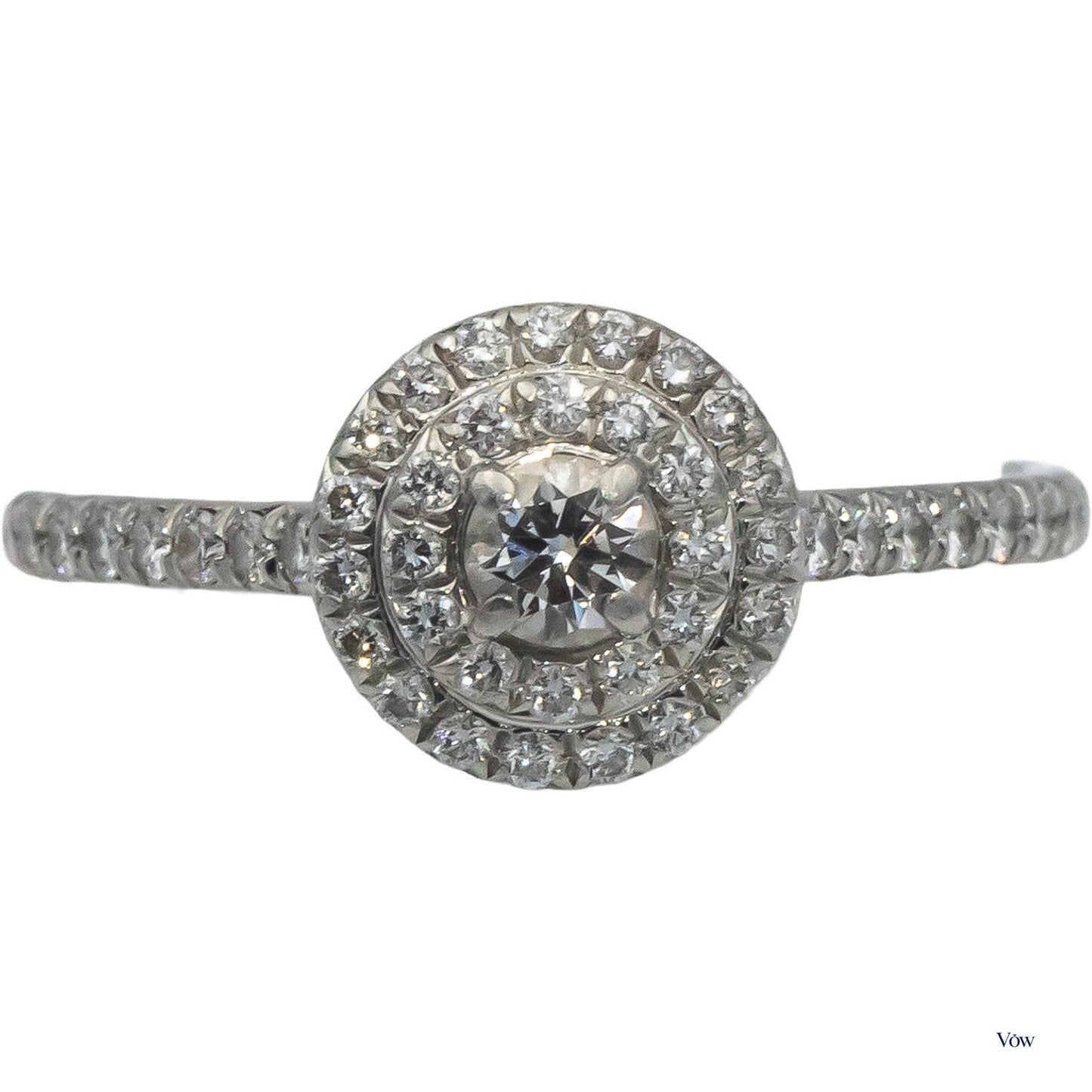 Tiffany & Co. Soleste Double Halo — 0.65ct Diamond, Platinum — Authentic Pre-Owned