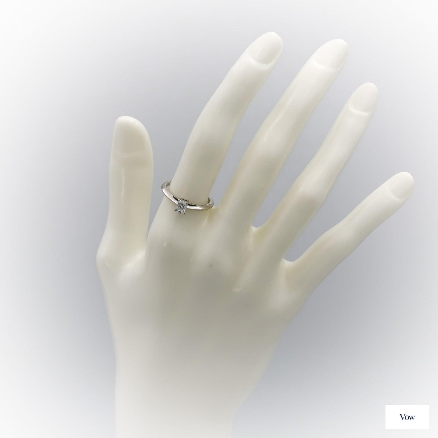Tiffany & Co. Emerald Cut Diamond Solitaire — 0.35ct, Platinum — Authentic Pre-Owned