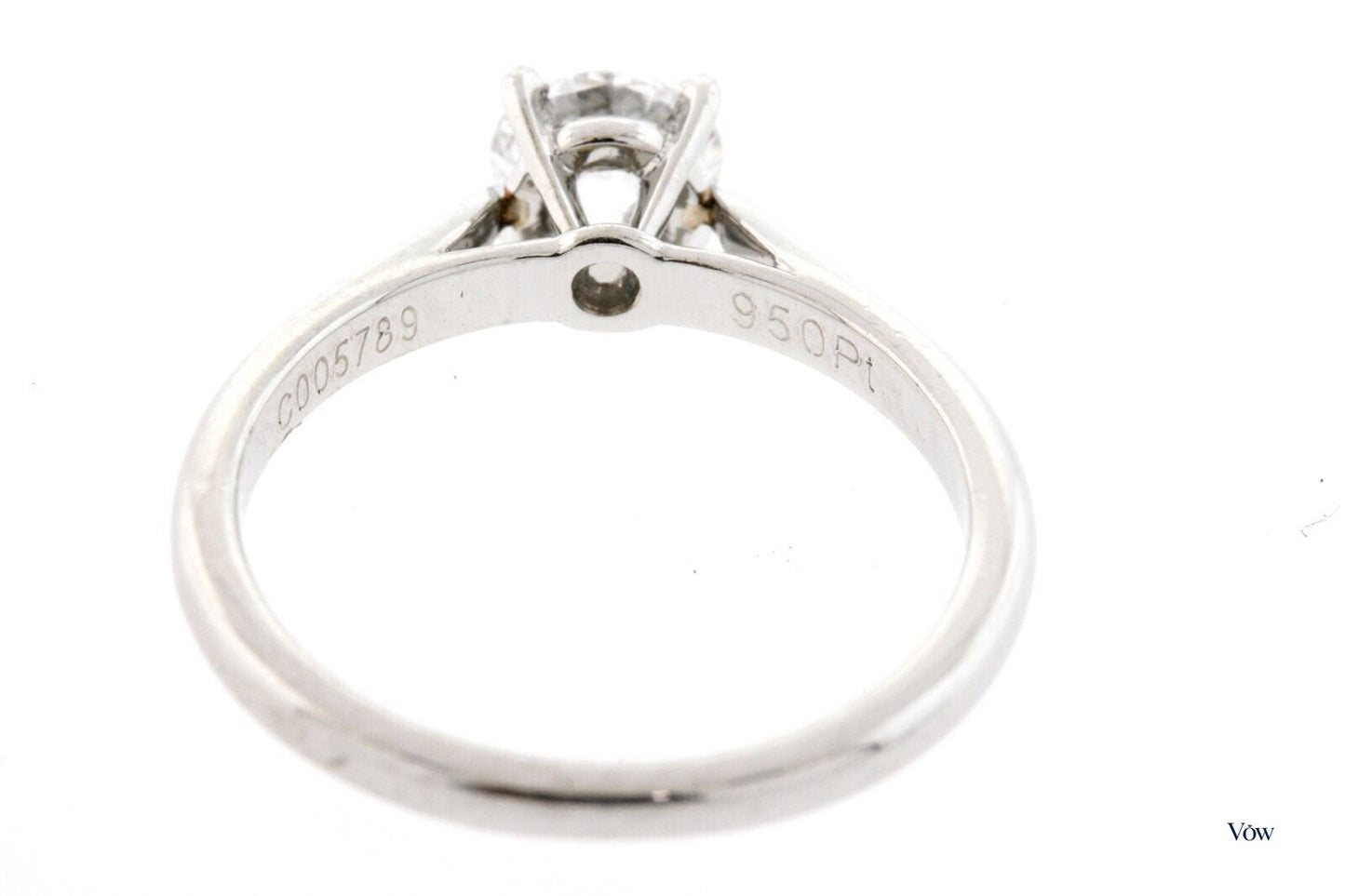 Cartier Solitaire Diamond Ring — 0.48ct Round, Platinum — Authentic Pre-Owned