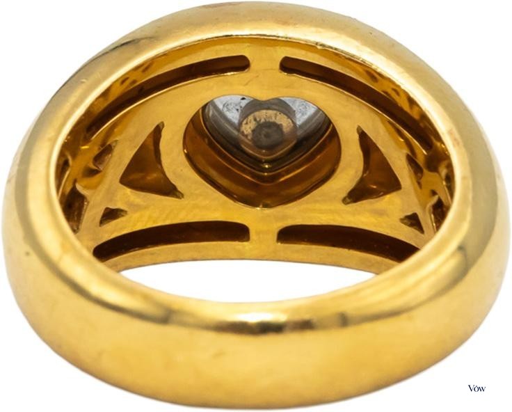 Chopard Happy Diamond Heart Ring — 18k Yellow Gold, Size 6.5 — Authentic Pre-Owned