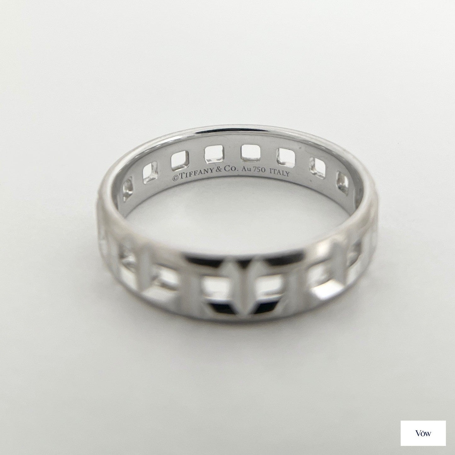 Tiffany & Co. True Wide Wedding Ring — 18K White Gold — Authentic Pre-Owned