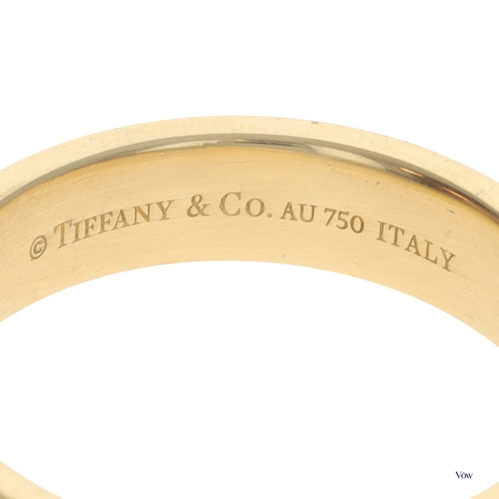 Tiffany & Co. T Narrow Band — 0.13ct Round Diamond, 18k Yellow Gold — Authentic Pre-Owned