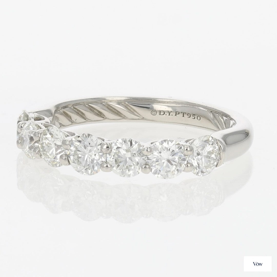 David Yurman Eden — 1.36ct Round Diamond Platinum Ring — Authentic Pre-Owned