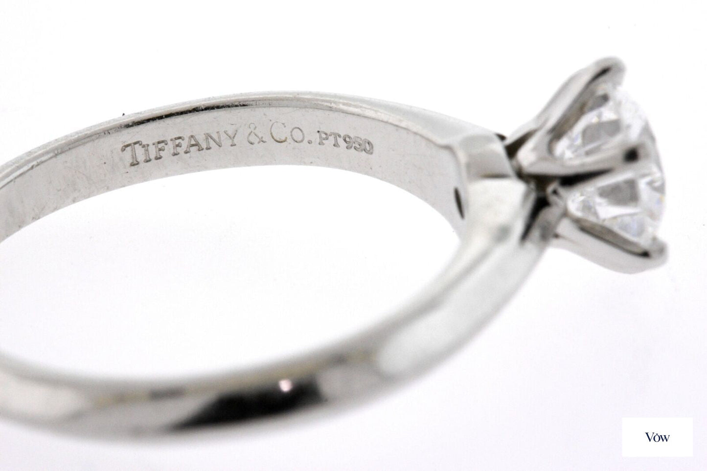 Tiffany & Co. Round Solitaire — 0.84ct E VS1 Platinum — Authentic Pre-Owned