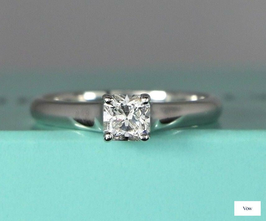 Tiffany & Co. Lucida Platinum Diamond Ring — 0.49ct — Authentic Pre-Owned