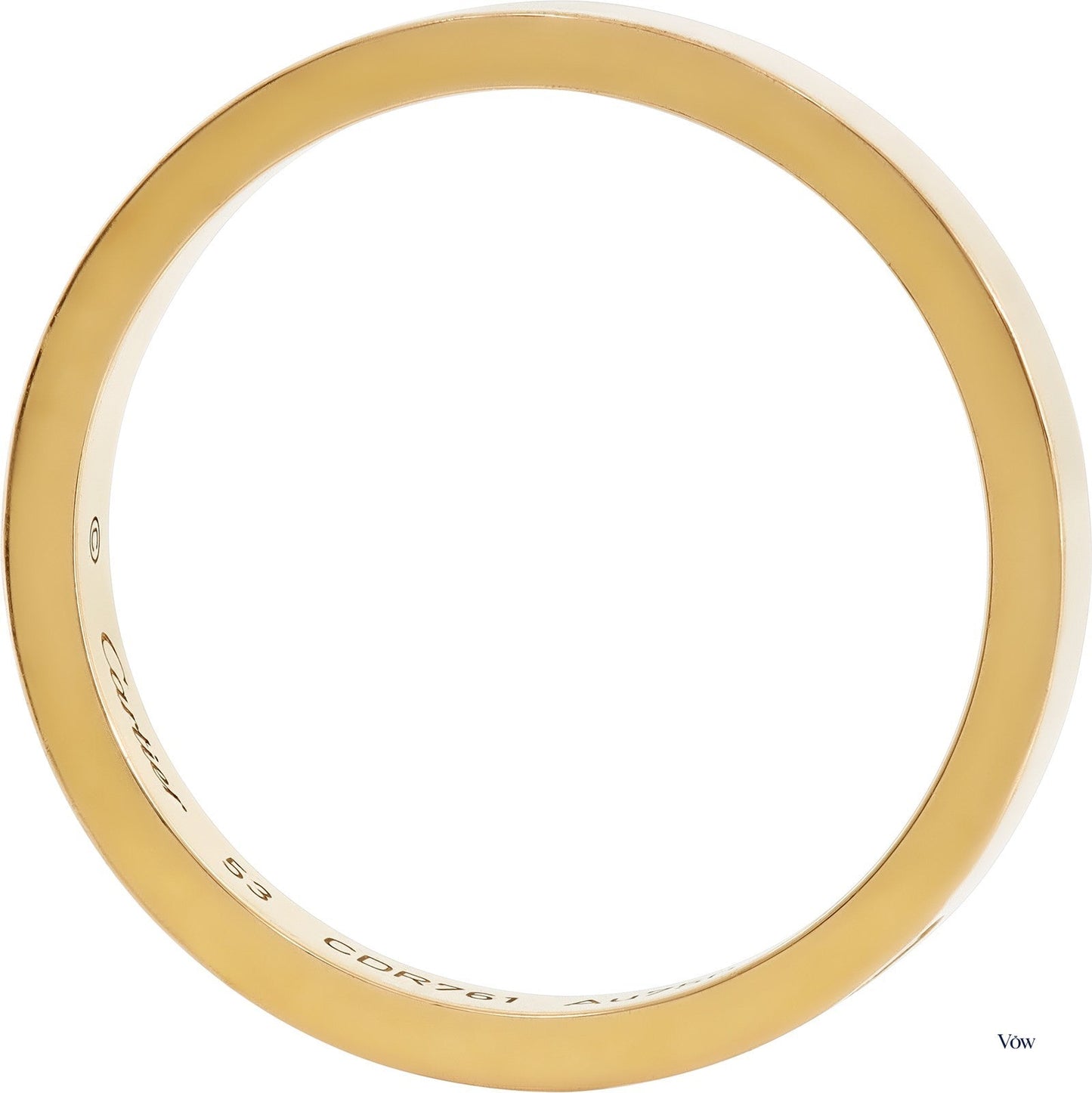 Cartier C de Cartier Diamond Ring — 18k Rose Gold, Size 6.25 — Authentic Pre-Owned
