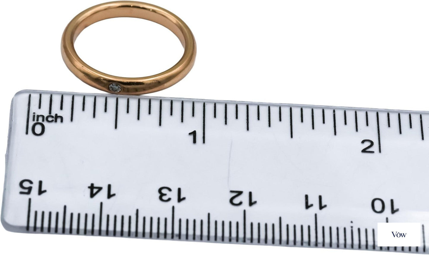 Tiffany & Co. Round Diamond Solitaire Band — 0.02ct Rose Gold — Authentic Pre-Owned