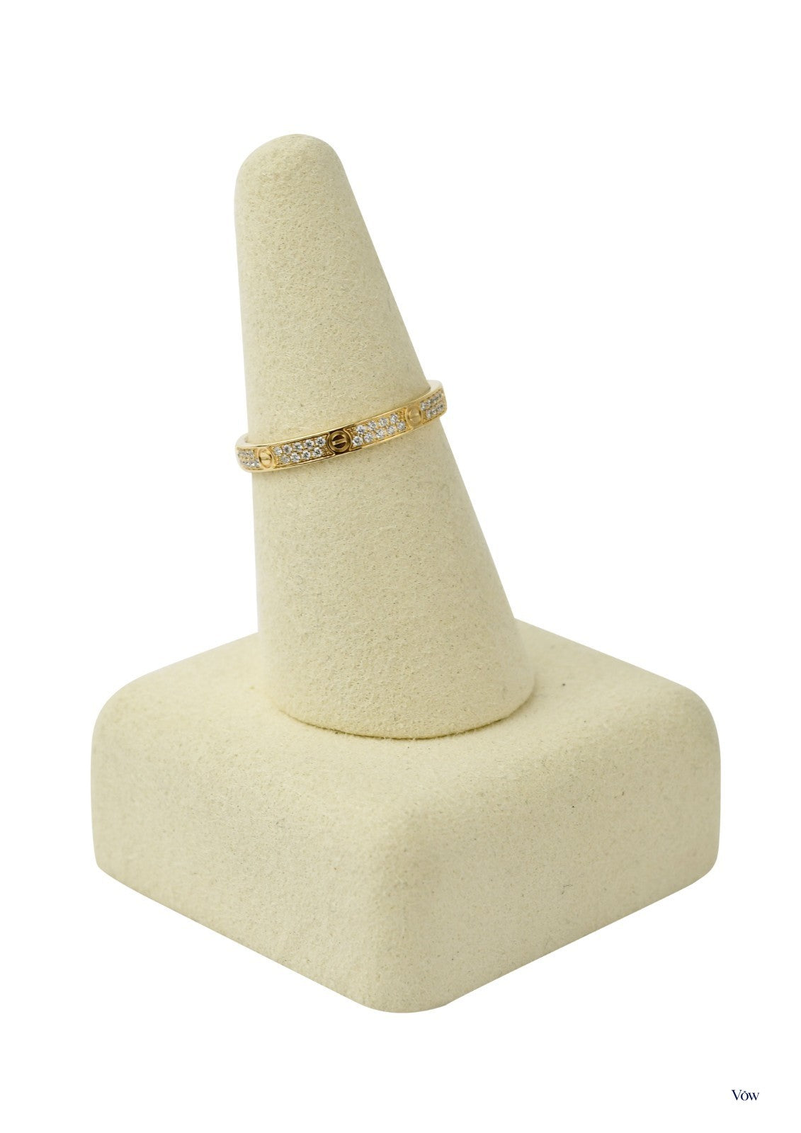 Cartier Love Ring — 0.19ct Pave Diamonds, 18k Yellow Gold — Authentic Pre-Owned
