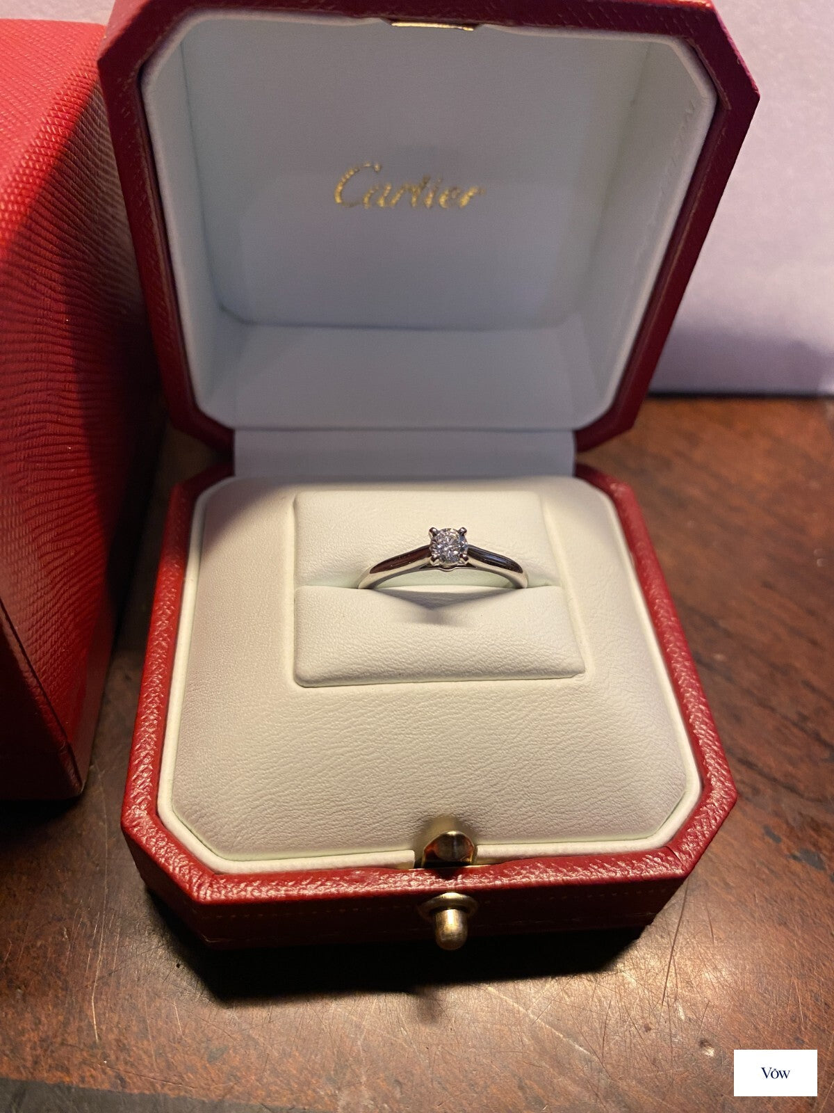 Cartier Round Diamond Engagement Ring — 0.23ct, Platinum — Authentic Pre-Owned