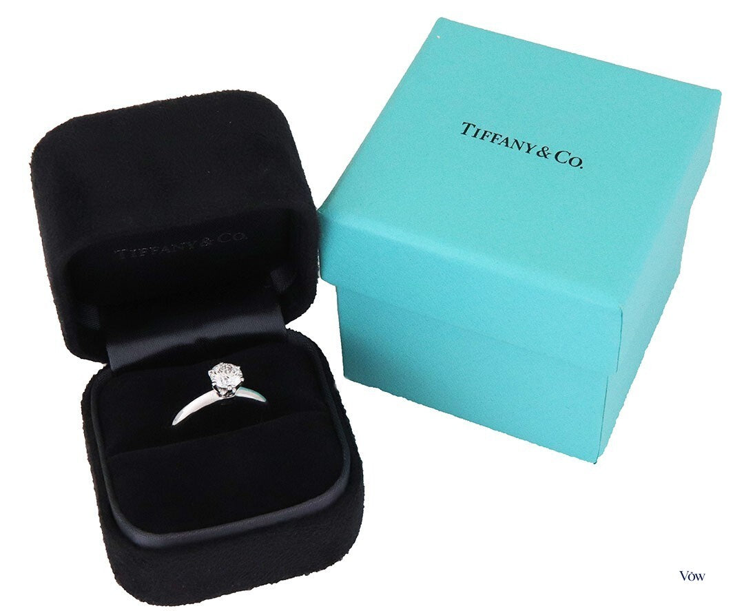 Tiffany & Co. Solitaire Engagement Ring — 0.85ct Round, Platinum — Authentic Pre-Owned