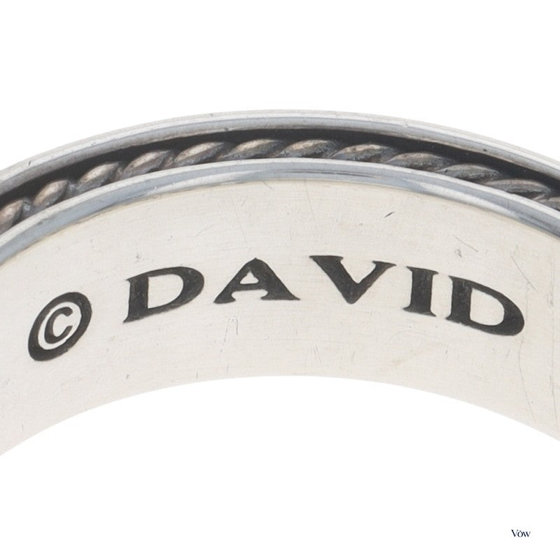 David Yurman Streamline Two Row — 1.40ct Black Diamond Men's Band, Sterling Silver — Authentic Pre-Owned